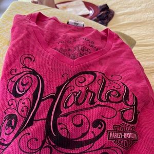 Harley Davidson hot pink long sleeve